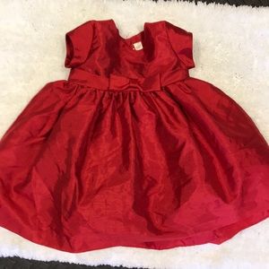 Deep Red Girls 12 months Evening Dress